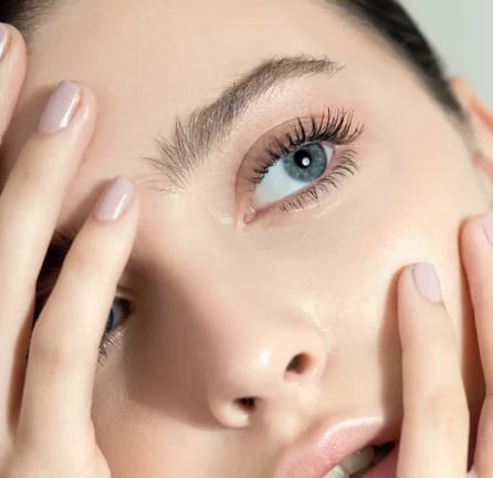 Close view of midface volume and cheek contour